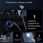 Compresor auto portabil Electric 12V DC Volt 150 PSI 1S,30L/min, furtun 150mm - imagine 10