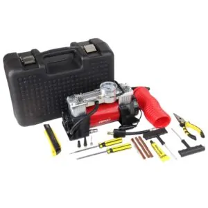 Compresor auto 2 cilindri 12V HQ cu kit reparație 150 PSI 60L/min