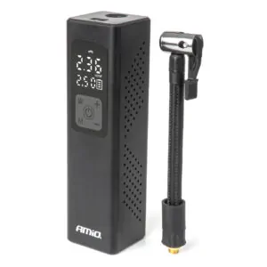 Compresor auto portabil 12V, digital, 100W, 10 bar, LED, 4 adaptoare