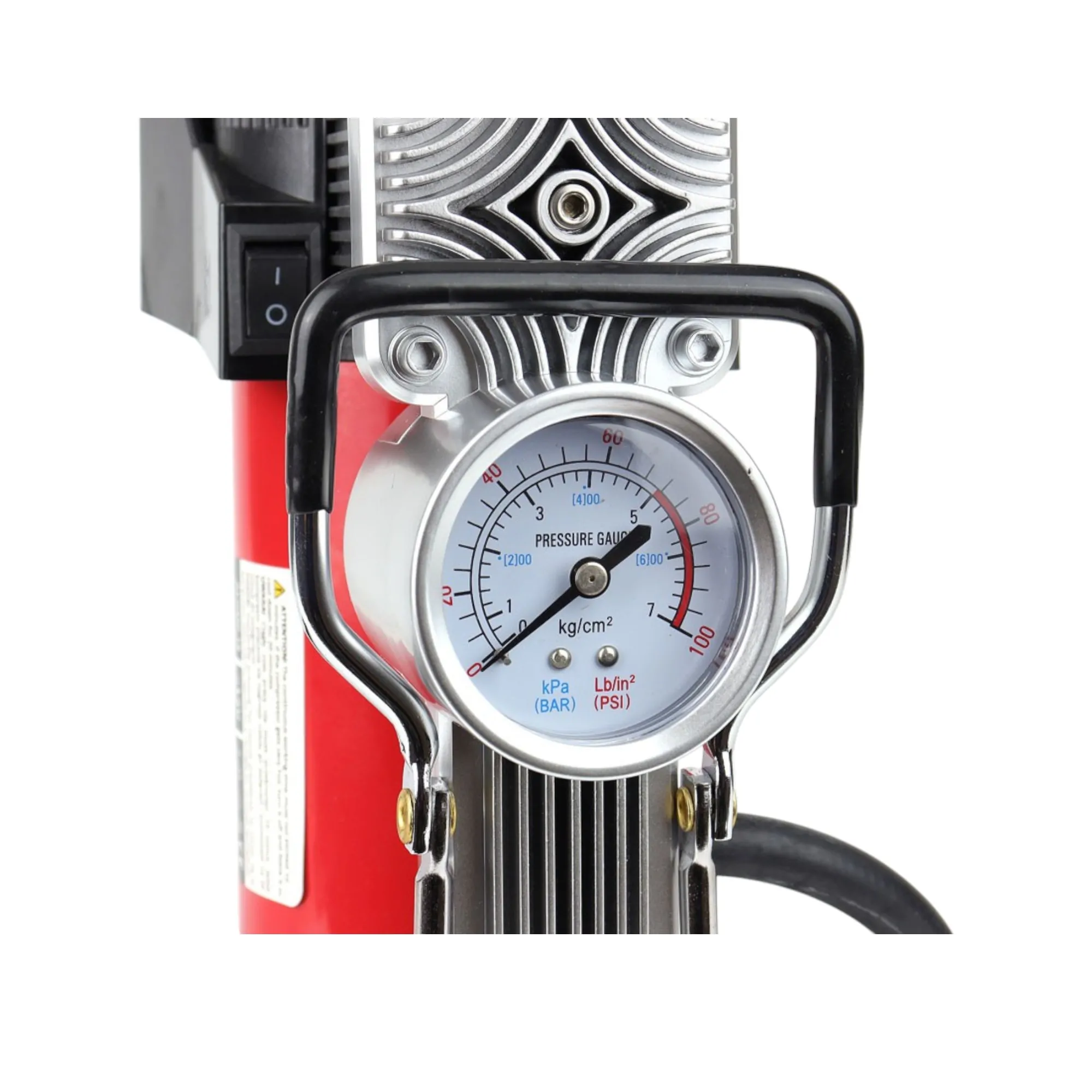 1Compresor auto ACOMP-18 metalic 2 cilindri 12V cu două pistoane si manometru-Photoroom Compresor auto 2 cilindri 12V HQ cu kit reparație 150 PSI 60L/min - imagine 2
