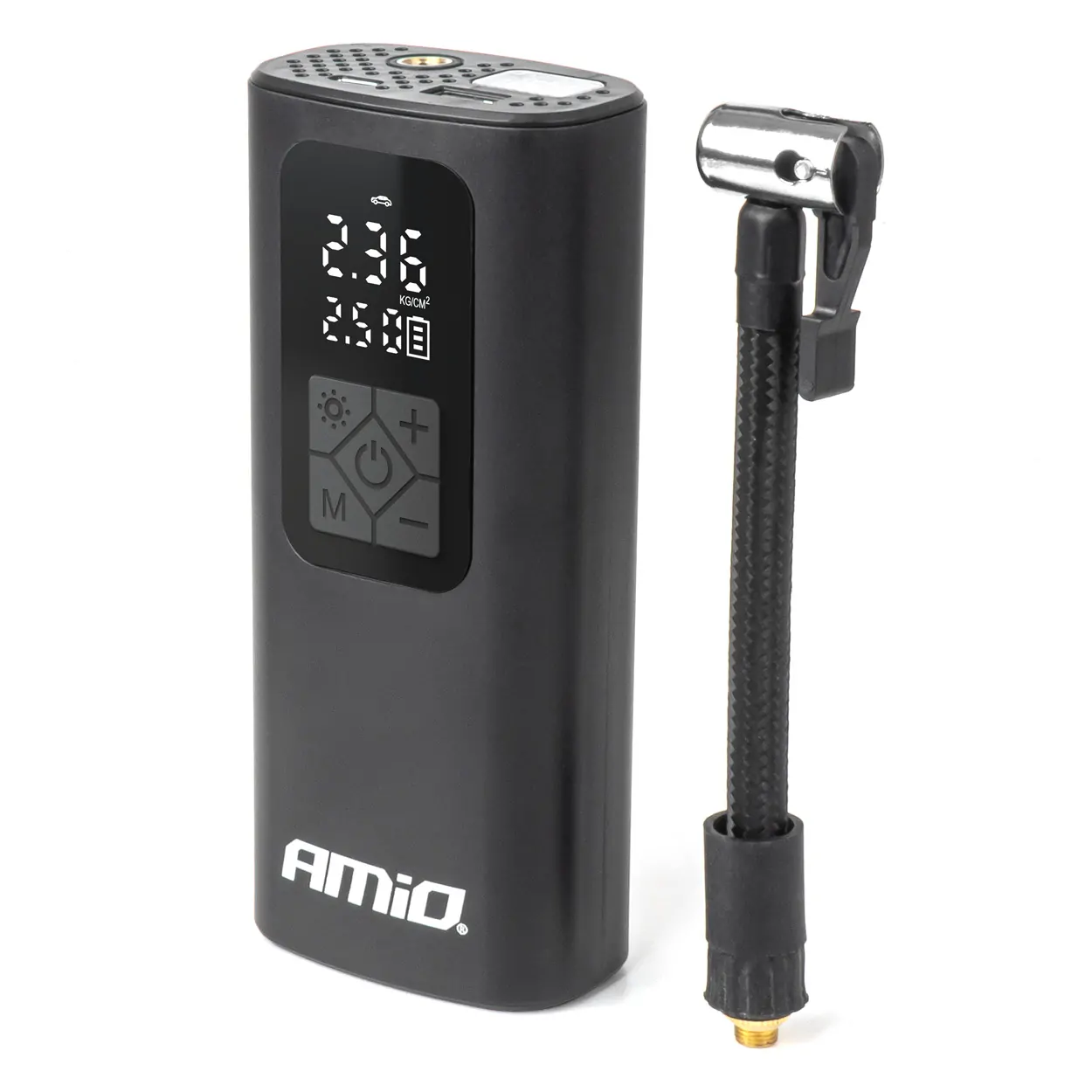 Compresor Auto Wireless cu Afișaj LED, Powerbank și Lanternă, 10 Bar, 2×2000 mAh, Încărcare USB-C – Portabil și Multifuncțional