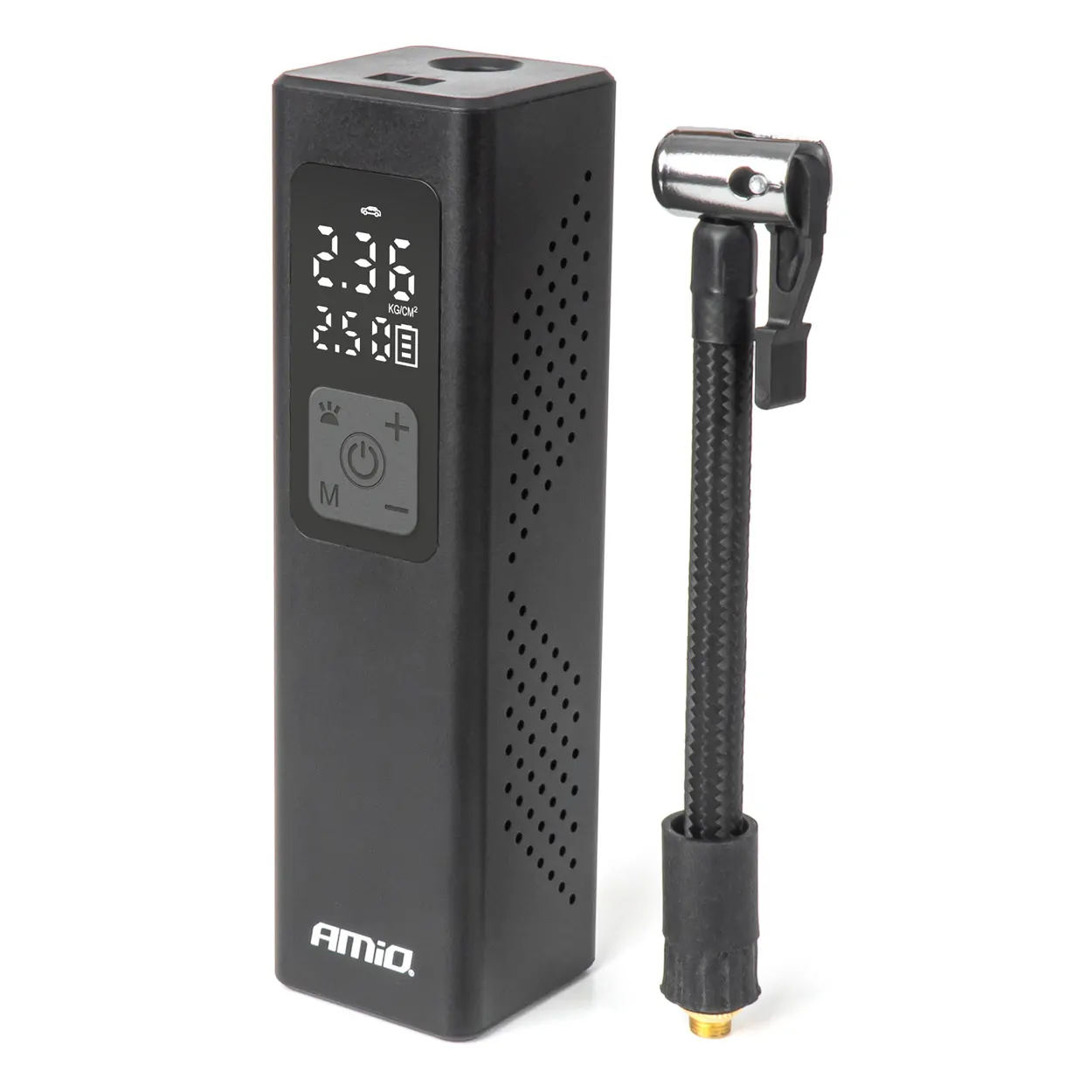 Compresor auto portabil 12V, digital, 100W, 10 bar, LED, 4 adaptoare - imagine 1