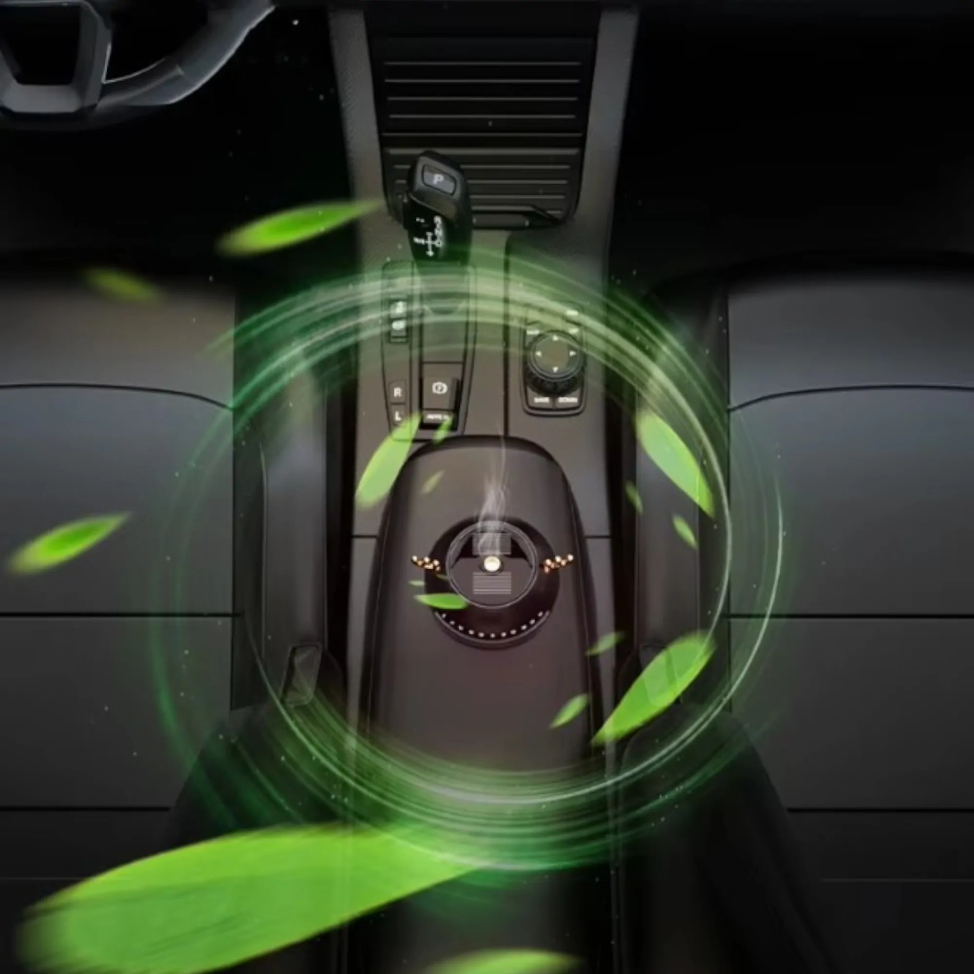 Odorizant Solar Auto Aroma – Difuzor Inteligent pentru Mașină cu Încărcare Solară și Control Spray negru - imagine 5