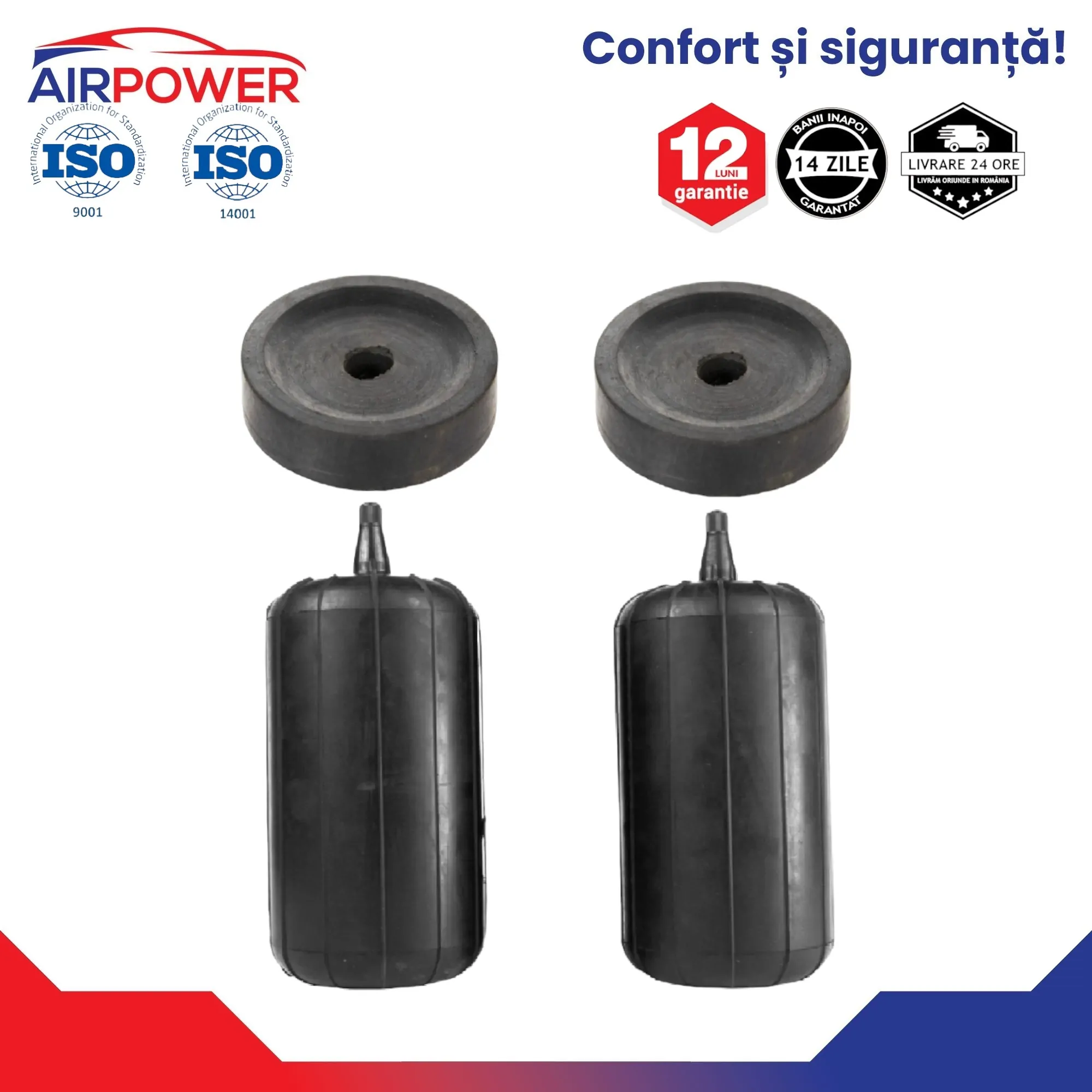 VW Passat B6 2005-2010 Set perne pe aer auxiliare spate cu bucșe de pozitionare - imagine 2