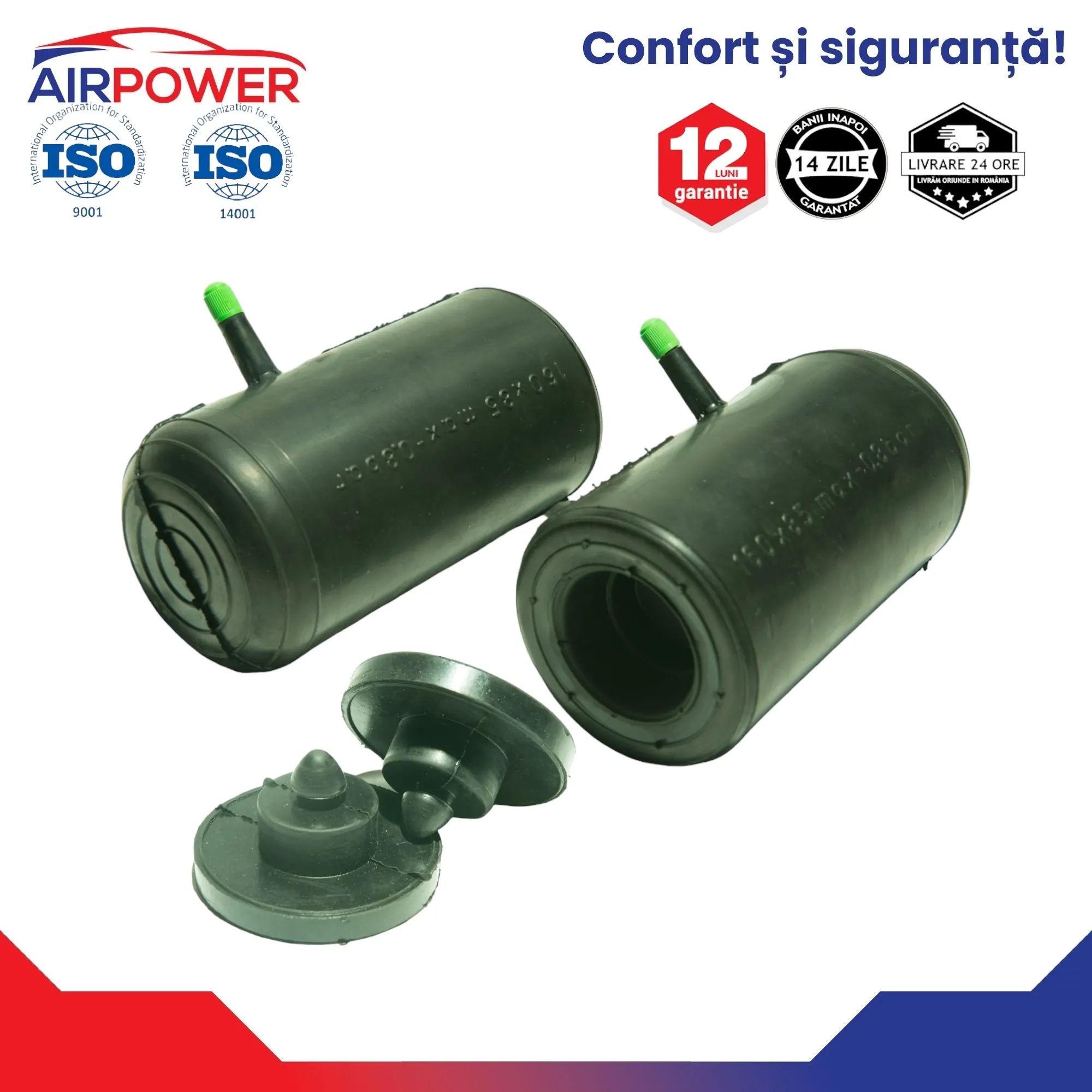 VW Sharan 7M 1995-2010 Set perne pe aer auxiliare spate cu bucșe de pozitionare - imagine 1