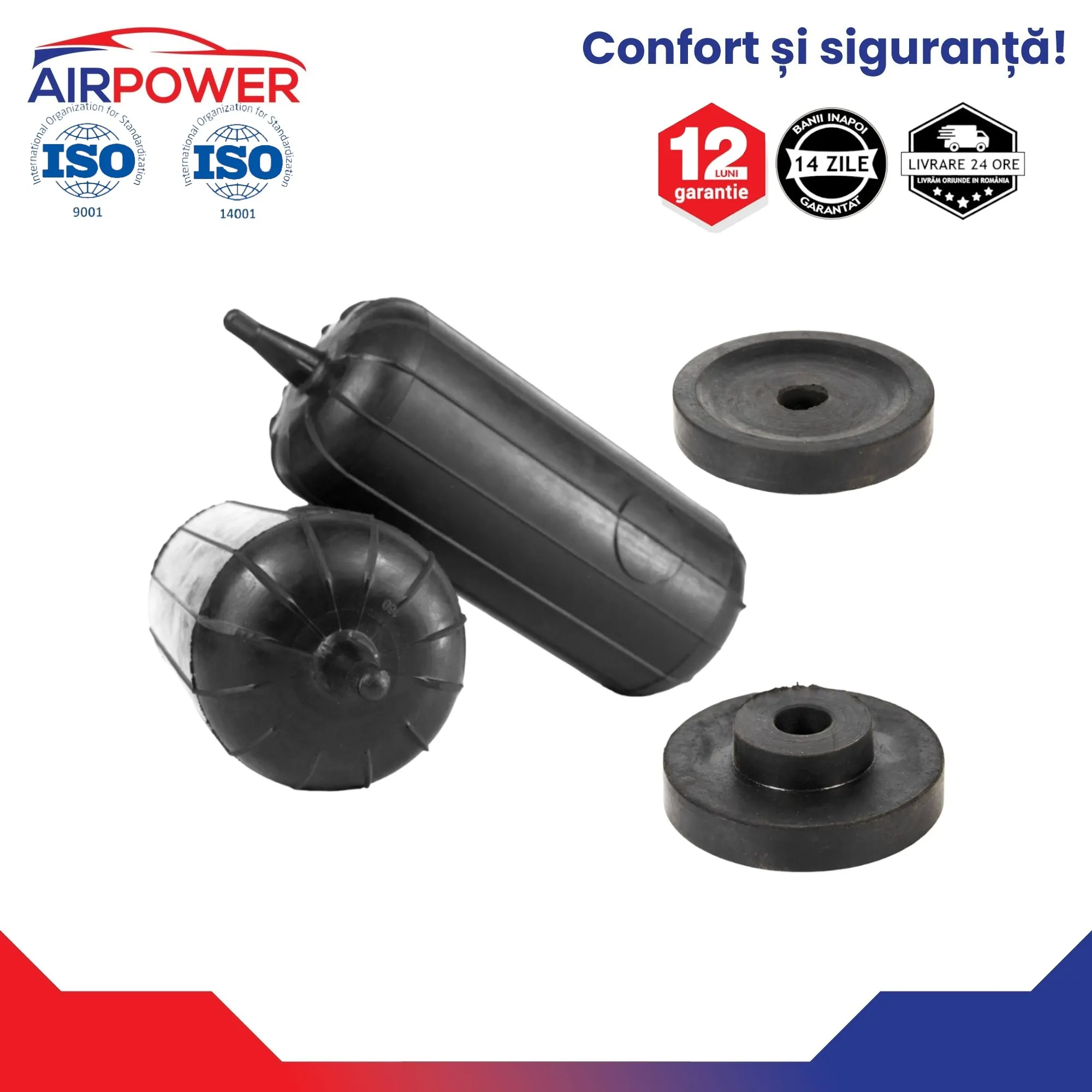 AUDI A3 8P 2003-2013 Set perne pe aer auxiliare cu bucșe de poziționare punte spate - imagine 1
