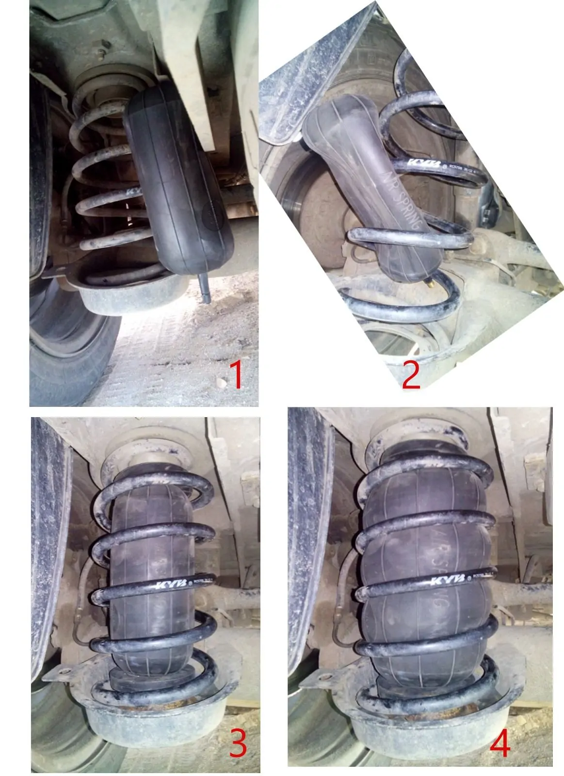 VW Passat B6 2005-2010 Set perne pe aer auxiliare spate cu bucșe de pozitionare - imagine 5