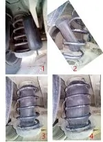 Volvo S40 2004-2012 Set perne pe aer auxiliare spate cu bucșe de pozitionare - imagine 5